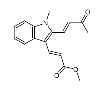 methyl (E,E)-3-(1-methyl-2-(3-oxobut-1-enyl)-1H-indol-3-yl)prop-2-enoate Structure