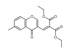 diethyl 2-((6-methyl-4-oxo-4H-chromen-3-yl)methylene)malonate结构式