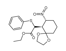 (R)-ethyl 2-((6S,7R)-7-nitro-1,4-dioxaspiro[4.5]decan-6-yl)-2-(phenylthio)acetate结构式