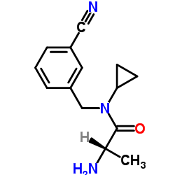 N-(3-Cyanobenzyl)-N-cyclopropylalaninamide Structure
