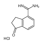 1-oxo-2,3-dihydroindene-4-carboximidamide,hydrochloride结构式