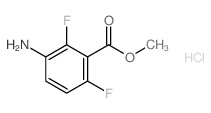 3-氨基-2,6-二氟苯乙酸甲酯盐酸盐结构式