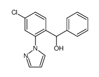 (4-chloro-2-(1H-pyrazol-1-yl)phenyl)(phenyl)methanol结构式