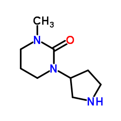 1-Methyl-3-(3-pyrrolidinyl)tetrahydro-2(1H)-pyrimidinone Structure
