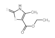 2-疏基-4-甲基-5-噻唑羧酸乙酯结构式