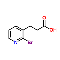 3-(2-Bromo-3-pyridinyl)propanoic acid结构式