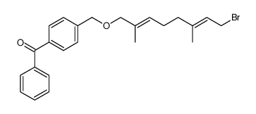 [4-((2E,6E)-8-Bromo-2,6-dimethyl-octa-2,6-dienyloxymethyl)-phenyl]-phenyl-methanone结构式