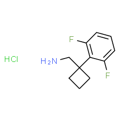 (1-(2,6-二氟苯基)环丁基)甲胺盐酸盐结构式