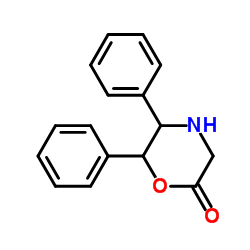 5,6-二苯基-2-吗啉酮结构式
