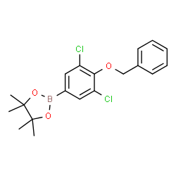 4-Benzyloxy-3,5-dichlorophenylboronic acid pinacol ester Structure