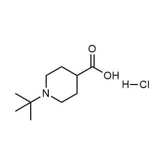 1-叔丁基哌啶-4-羧酸盐酸盐结构式