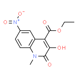 3-羟基-1-甲基-6-硝基-2-氧代-1,2-二氢喹啉-4-羧酸乙酯结构式
