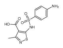 5-(4-amino-benzenesulfonylamino)-3-methyl-isothiazole-4-carboxylic acid结构式