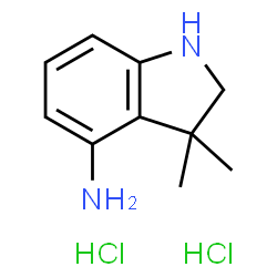 3,3-二甲基二氢吲哚-4-胺二盐酸盐结构式