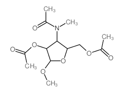 Ribofuranoside, methyl3-deoxy-3-(N-methylacetamido)-, 2,5-diacetate, a-D- (8CI)结构式