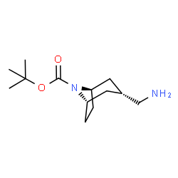 内-3-氨基甲基-8-叔丁氧羰基-8-氮杂双环[3.2.1]辛烷结构式