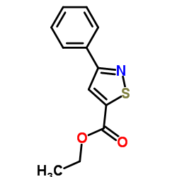 3-苯基异噻唑-5-羧酸乙酯结构式
