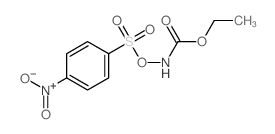 Benzenesulfonic acid,4-nitro-, (ethoxycarbonyl)azanyl ester结构式
