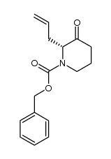 benzyl (R)-2-allyl-3-oxopiperidine-1-carboxylate结构式