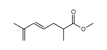 (E)-methyl 2,6-dimethylhepta-4,6-dienoate结构式