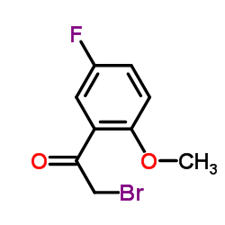 2-溴-1-(5-氟-2-甲氧基苯基)乙酮结构式