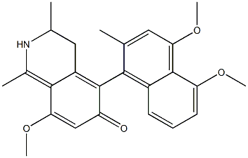 (aS,3S)-5-(4,5-Dimethoxy-2-methyl-1-naphtyl)-3,4-dihydro-1,3β-dimethyl-8-methoxyisoquinolin-6-ol picture