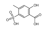 2-hydroxy-4-methyl-5-sulfobenzoic acid Structure