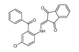 2-[(2-benzoyl-4-chloroanilino)methylidene]indene-1,3-dione结构式