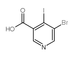 5-溴-4-碘吡啶-3-羧酸结构式