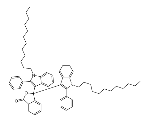 3,3-bis(1-dodecyl-2-phenylindol-3-yl)-2-benzofuran-1-one结构式