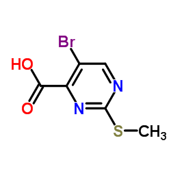 5-Bromo-2-(methylsulfanyl)-4-pyrimidine-carboxylic acid structure