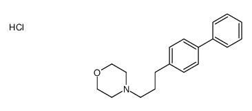 4-(3-(4-Biphenylyl)propyl)morpholine hydrochloride结构式