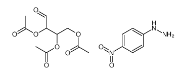 (2,3-diacetyloxy-4-oxobutyl) acetate,(4-nitrophenyl)hydrazine Structure