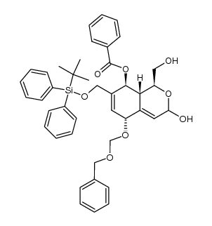 (1S,5R,8S,8aR)-5-((benzyloxy)methoxy)-7-(((tert-butyldiphenylsilyl)oxy)methyl)-3-hydroxy-1-(hydroxymethyl)-3,5,8,8a-tetrahydro-1H-isochromen-8-yl benzoate结构式