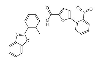 2-Furancarboxamide,N-[3-(2-benzoxazolyl)-2-methylphenyl]-5-(2-nitrophenyl)-(9CI) Structure