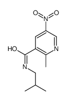 2-methyl-N-(2-methylpropyl)-5-nitropyridine-3-carboxamide结构式