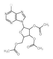 9H-Purine,6-chloro-9-(2,3,5-tri-O-acetyl-b-D-ribofuranosyl)- Structure