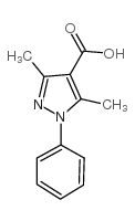3,5-二甲基-1-苯基-吡唑-4-羧酸结构式