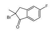 2-bromo-5-fluoro-2-methyl-3H-inden-1-one结构式