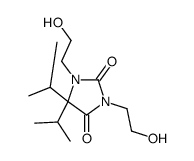 1,3-bis(2-hydroxyethyl)-5,5-di(propan-2-yl)imidazolidine-2,4-dione结构式