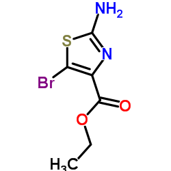 2-氨基-5-溴噻唑-4-甲酸乙酯结构式