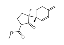 Methyl 3-Methyl-3-(1-methyl-4-methylene-2-cyclohexenyl)-2-oxocyclopentanecarboxylate Structure