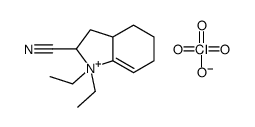 1,1-diethyl-2,3,3a,4,5,6-hexahydroindol-1-ium-2-carbonitrile,perchlorate结构式