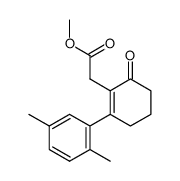 [2-(2,5-Dimethyl-phenyl)-6-oxo-cyclohex-1-enyl]-acetic acid methyl ester结构式