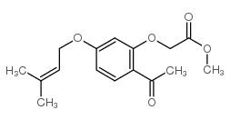 2-甲氧基羰基甲氧基-4-(3-甲基-2-丁烯氧基)苯乙酮结构式