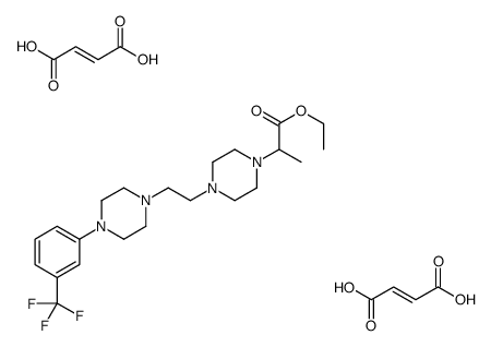 (E)-but-2-enedioic acid,ethyl 2-[4-[2-[4-[3-(trifluoromethyl)phenyl]piperazin-1-yl]ethyl]piperazin-1-yl]propanoate Structure