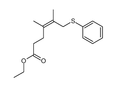 ethyl (Z)-4,5-dimethyl-6-phenylthio-4-hexenoate Structure