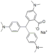 5-Dimethylamino-2-[4,4'-bis(dimethylamino)benzhydryl]benzoic acid sodium salt结构式