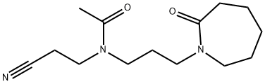 N-(2-Cyanoethyl)-N-[3-(hexahydro-2-oxo-1H-azepin-1-yl)propyl]acetamide Structure