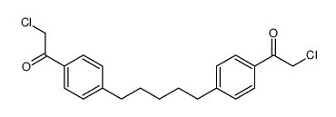 2-chloro-1-[4-[5-[4-(2-chloroacetyl)phenyl]pentyl]phenyl]ethanone Structure